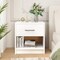 Nightstand with Drawer, Open Shelf, Modern Design and Sturdy Structure